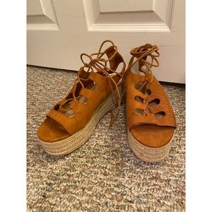 Lace Up Platform Espadrilles